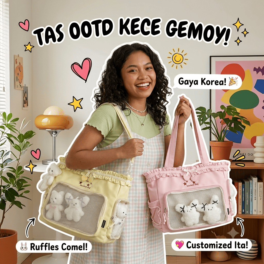 Tas Pvc Transparant KonserAroana Itabag Itabag Tas Kuliah Tas Anime Transparan Tas Selempang Bahu Pu
