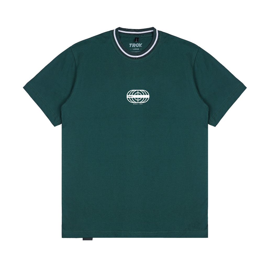 Troy Company Striped Rib T-Shirt Green Pleasure Seeker - Kaos Pria Lengan Pendek Hijau KST 3710-2G1W