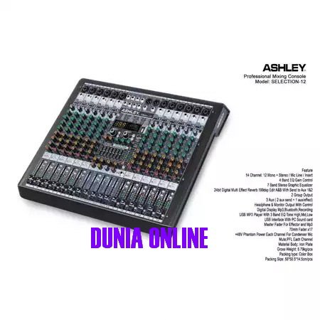 MIXER ASHLEY SELECTION12 ASHLEY SELECTION 12 ORIGINAL MIXER ASHLEY 12 CHANNEL  SELECTION12