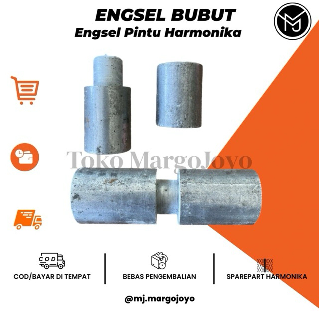 [1 PCS] Engsel bubut panjang 8 9 engsel pintu besi engsel bubut AS harmonika folding gate harmonika 