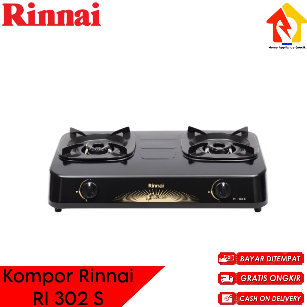 Kompor Rinnai 2 Tungku RI 302 S / Rinnai Kompor RI302S