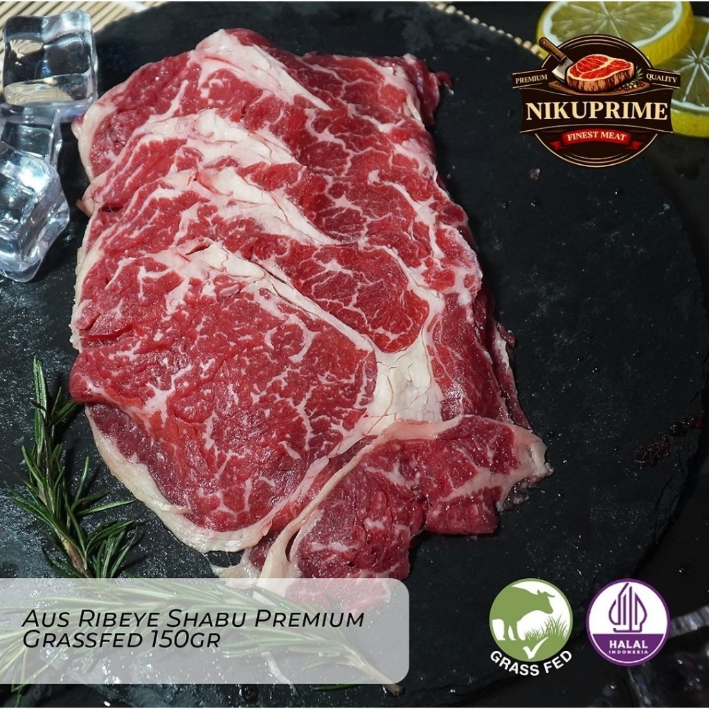 NIKUPRIME AUS Ribeye Shabu Slice Premium Grass Fed 150gr
