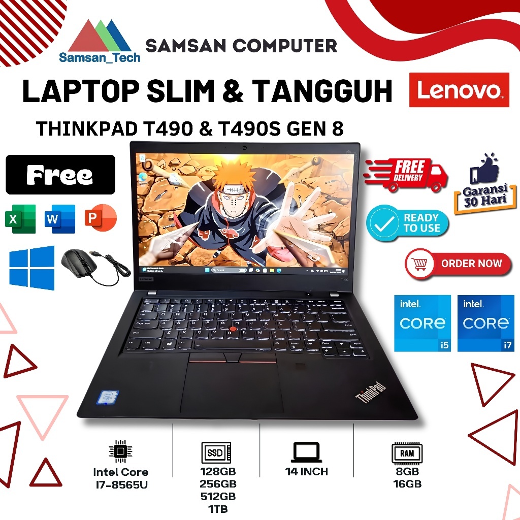 Lenovo Thinkpad T490 T490s T480 T480s T470 T470s T460 T460s Core i5 | i7 RAM 16GB MURAH BERGARANSI