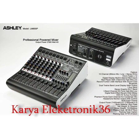 POWER MIXER ASHLEY LM800P/ ASHLEY LM 800P