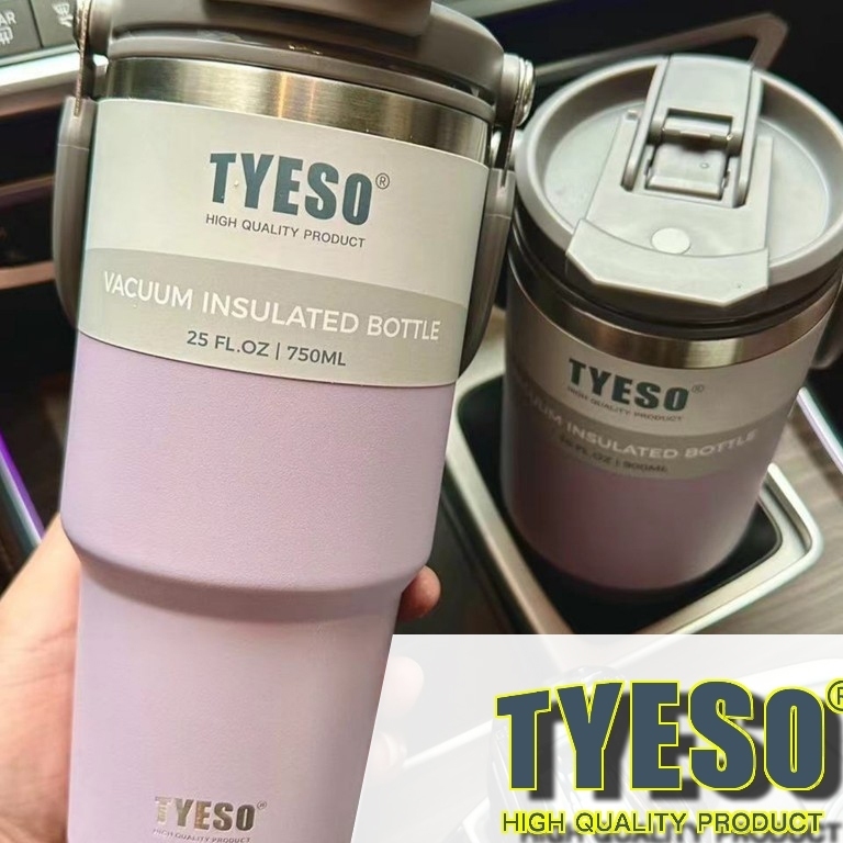 TYESO TUMBLER 2IN1 STAINLESS STEEL KOPI CUP HIGH QUALITY VACUUM INSULATED 600ml 900ml 1200ml ORIGINA