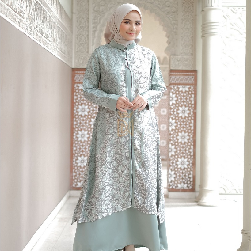 Diana Batik - SET OUTER GAMIS BATIK VISCOSE | Set Gamis Batik Viscose | Gamis Lebaran