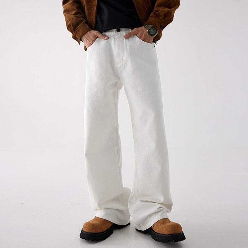 Celana  pria putih jeans cream Celana kulot pria jeans putih pria celana pria korean style jeans kul
