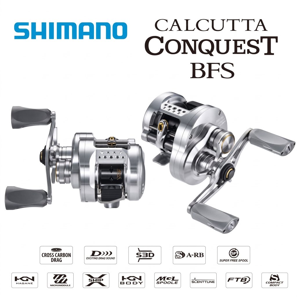 Shimano Calcutta Conquest BFS Model 2026 Batcsating Round Profile Baitcasting BC BFS Reel Pancing