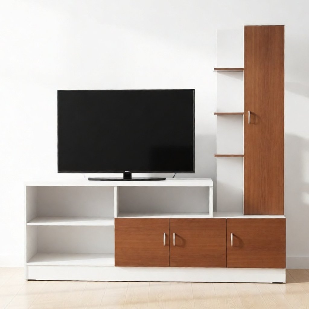 MEJA TV BUFFET TV LEMARI TV PUTIH SERBAGUNA DTV 160