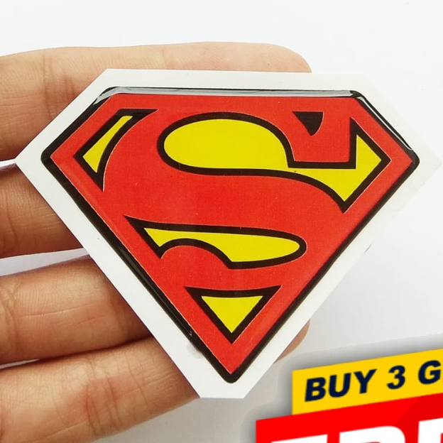 STICKER SUPERMAN EMBLEM LENTUR AKSESORIS UNTUK MOTOR OUTDOOR