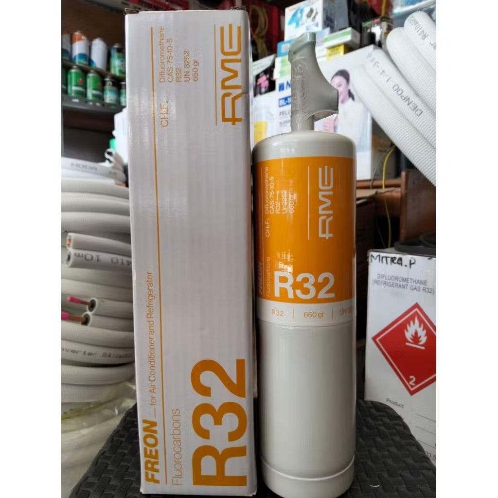 Freon R32 RME 650 Gram + Kran | Freon AC R32 | Refrigerant AC