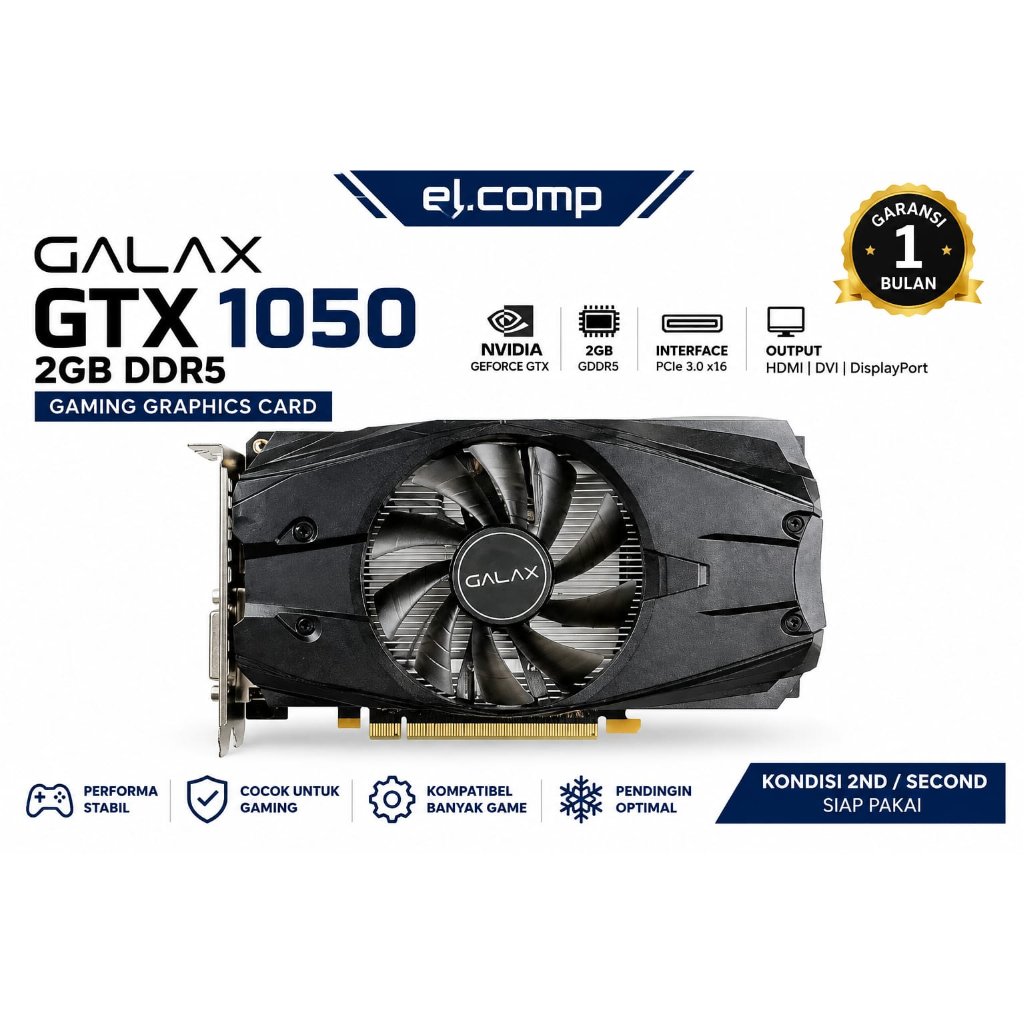 VGA GALAX GTX 1050 2GB DDR5 2ND