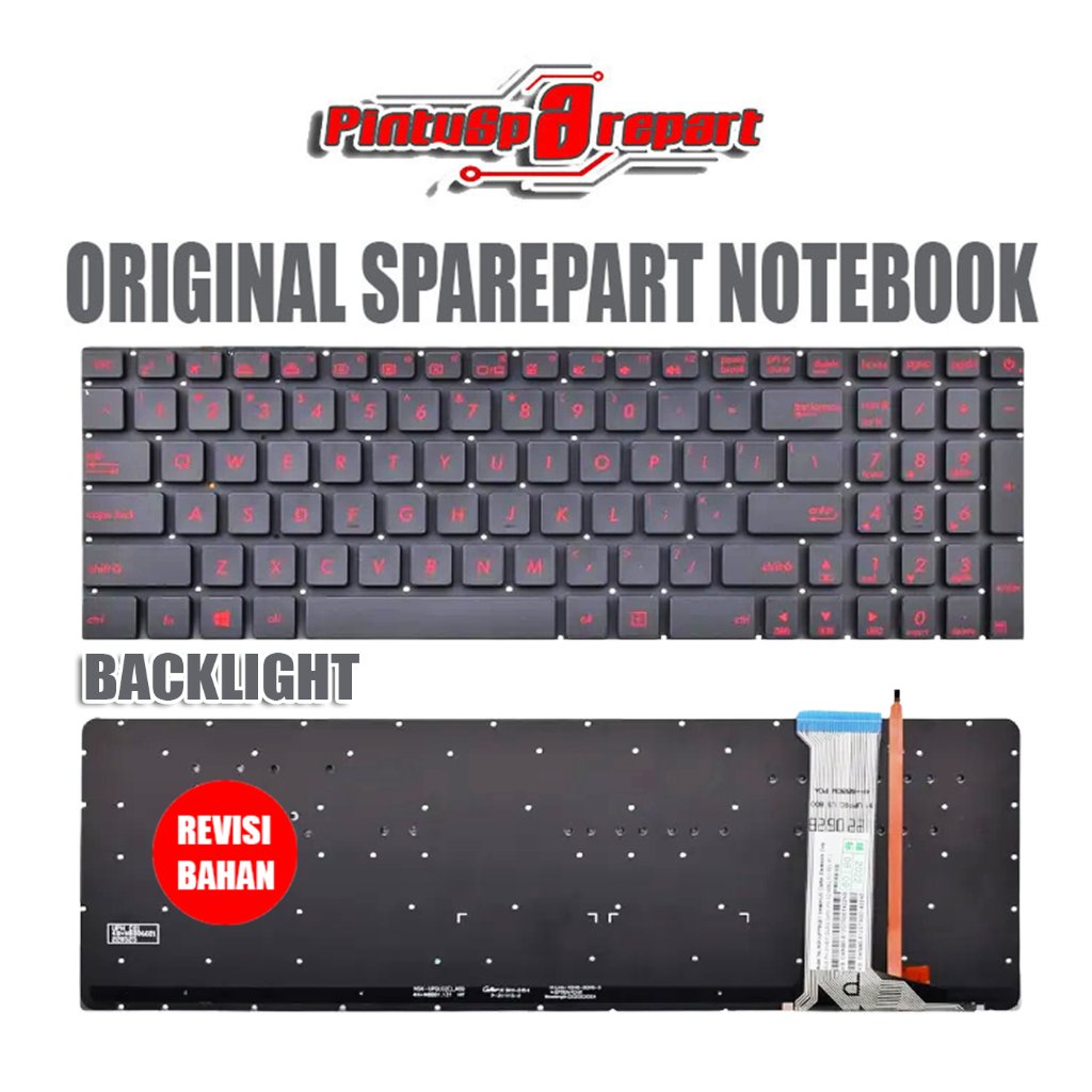 (GENUINE RED BACKLIGHT) ORIGINAL KEYBOARD ASUS ROG ROG G551 GL551 GL551J GL552 G771 GL742VW GL752 GL