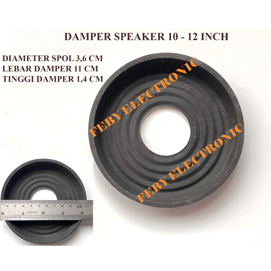 DEMPER SPEAKER 12" MEMBRAN 12 INCH TINGGI LOBANG 36MM DAMPER tinggi 1,1 cm