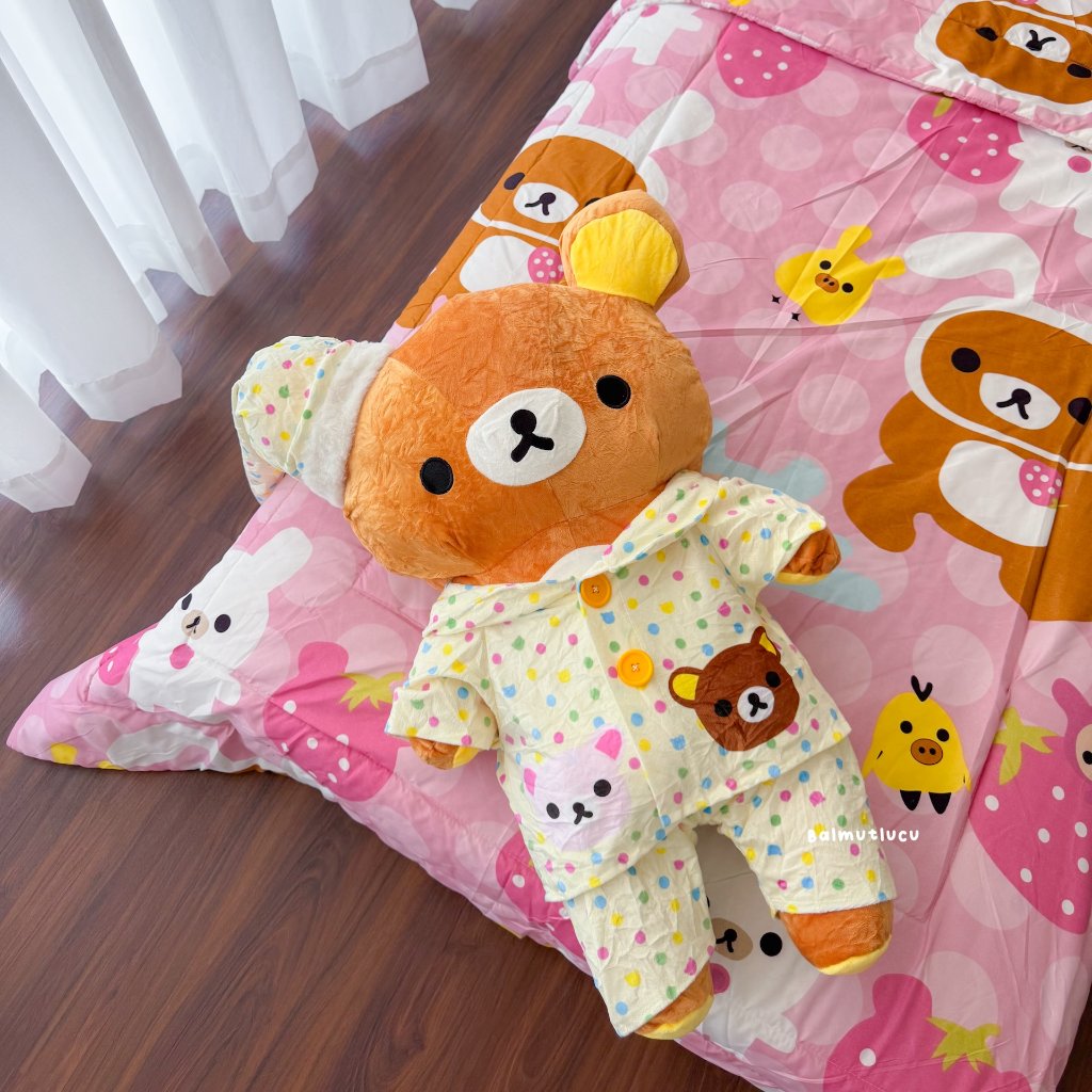 BALMUTLUCU | Boneka Rilakkuma 75cm 90cm  | Boneka Guling Jumbo Lucu Karakter Beruang Kuma