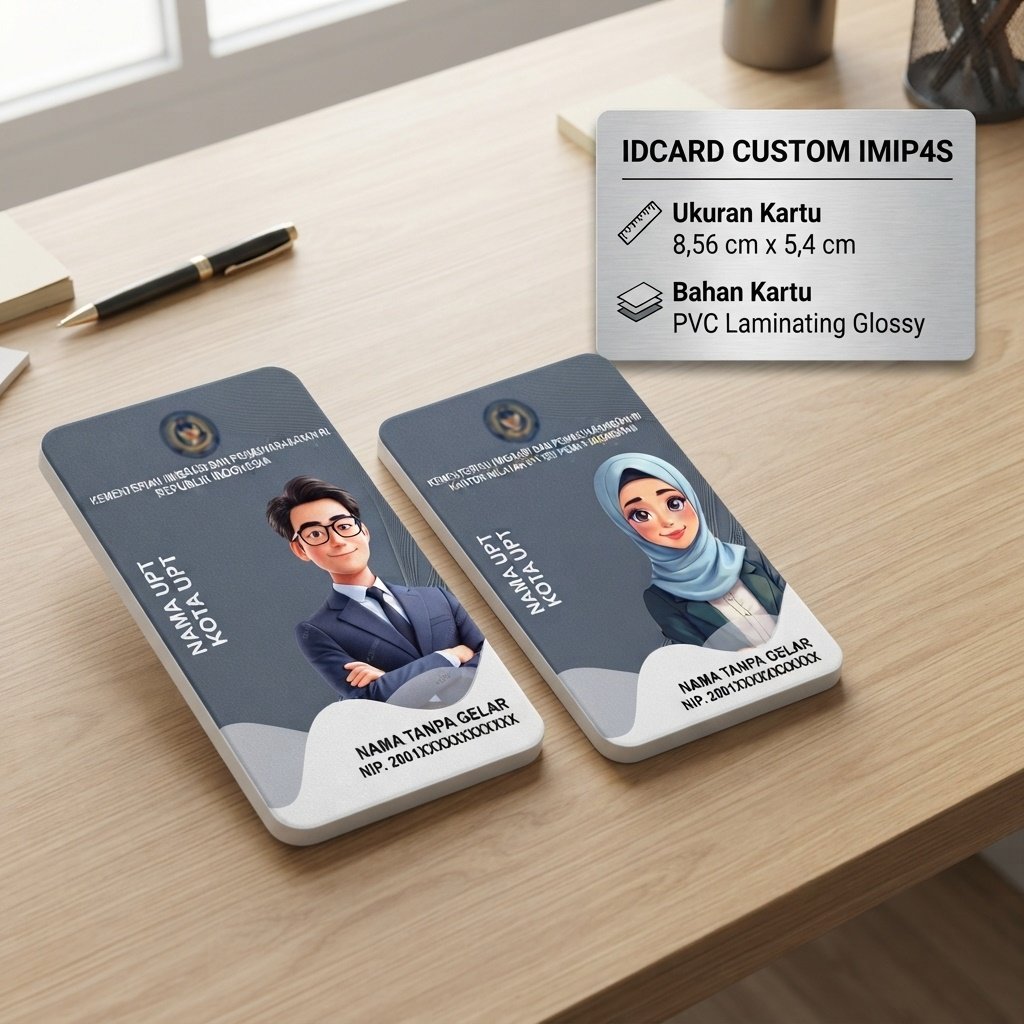 Cetak Id Card Bahan PVC Glossy