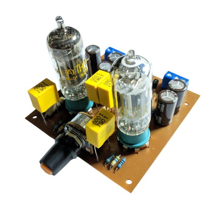 Kit preamp tabung stereo line stage tube 6AH6 setara 6J5