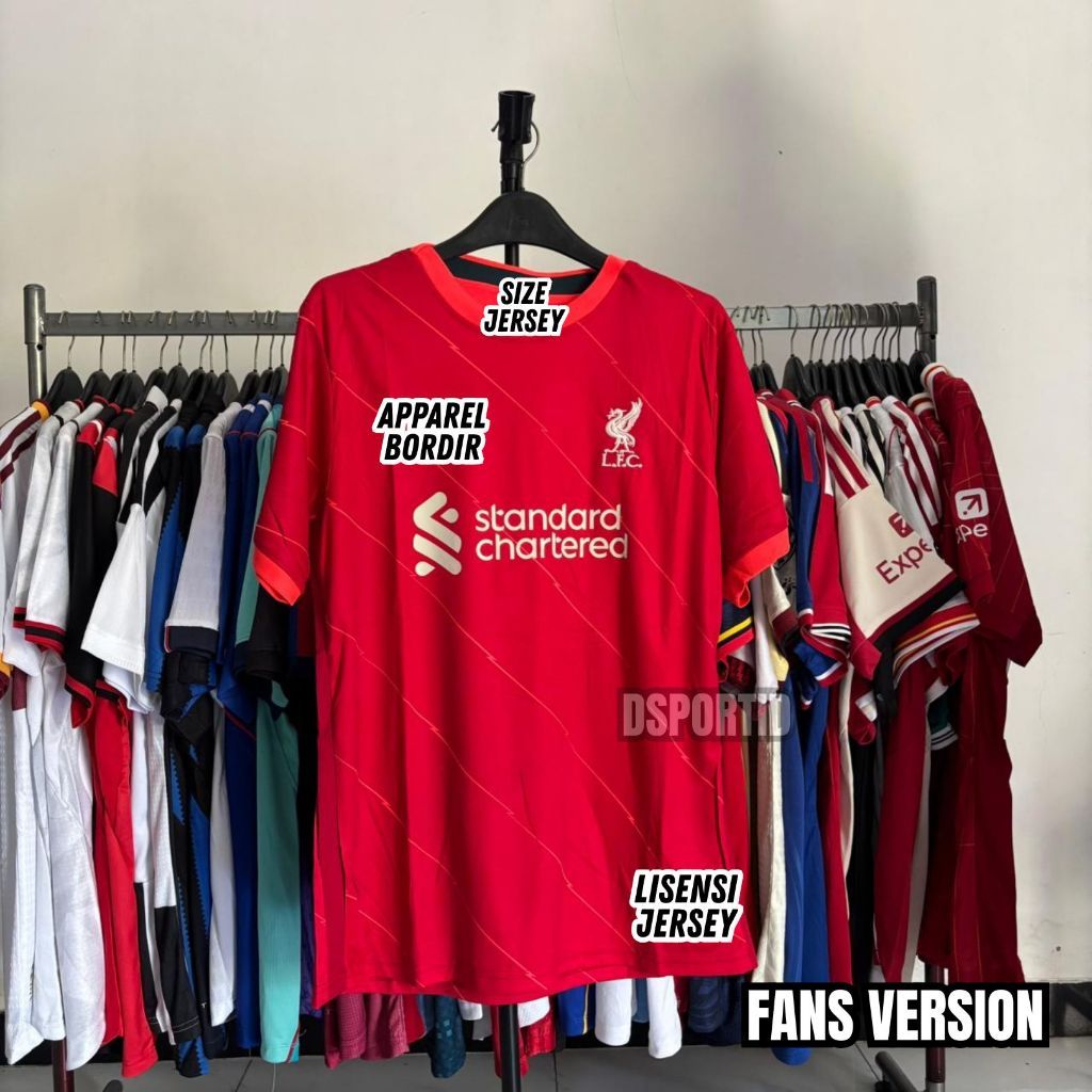 Fans Version Jersey Liverpool Home 2021 2022 Baju Bola Dsport
