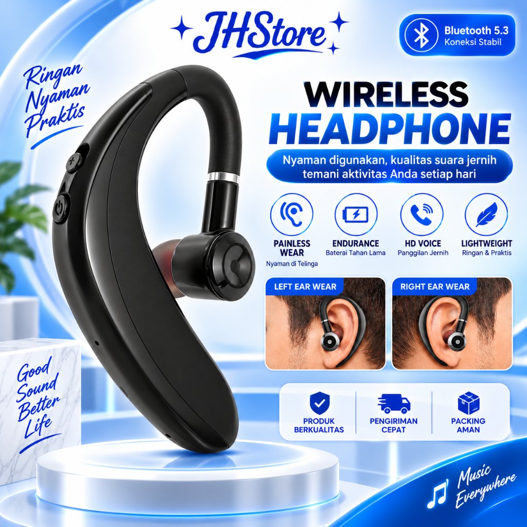 Headset Bluetooth S109 Wireless Handsfree S109 Earphone Bluetooth S109