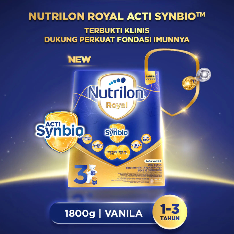 Nutrilon Royal 3 Vanila Acti Synbio - Kemasan Box 1800gr