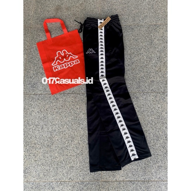 Trackpants kappa black white original