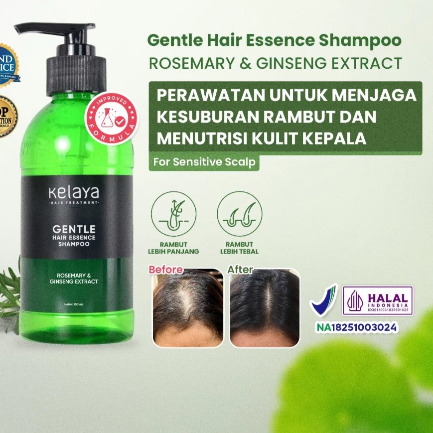 KELAYA GENTLE HAIR ESSENCE SHAMPOO ROSEMARY & GINSENG EXTRACT