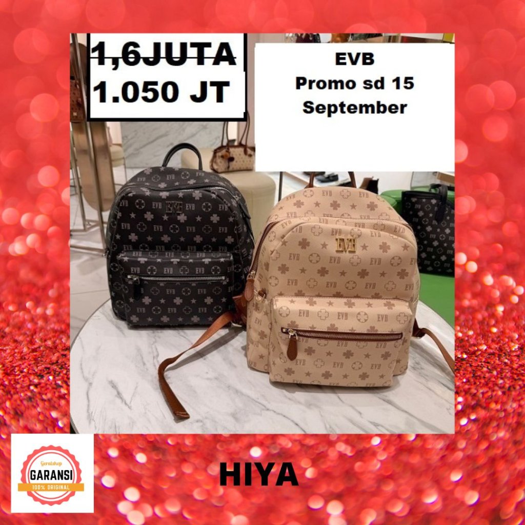 Tas ransel backpack wanita SALE Evb seri HIYA 100% original store