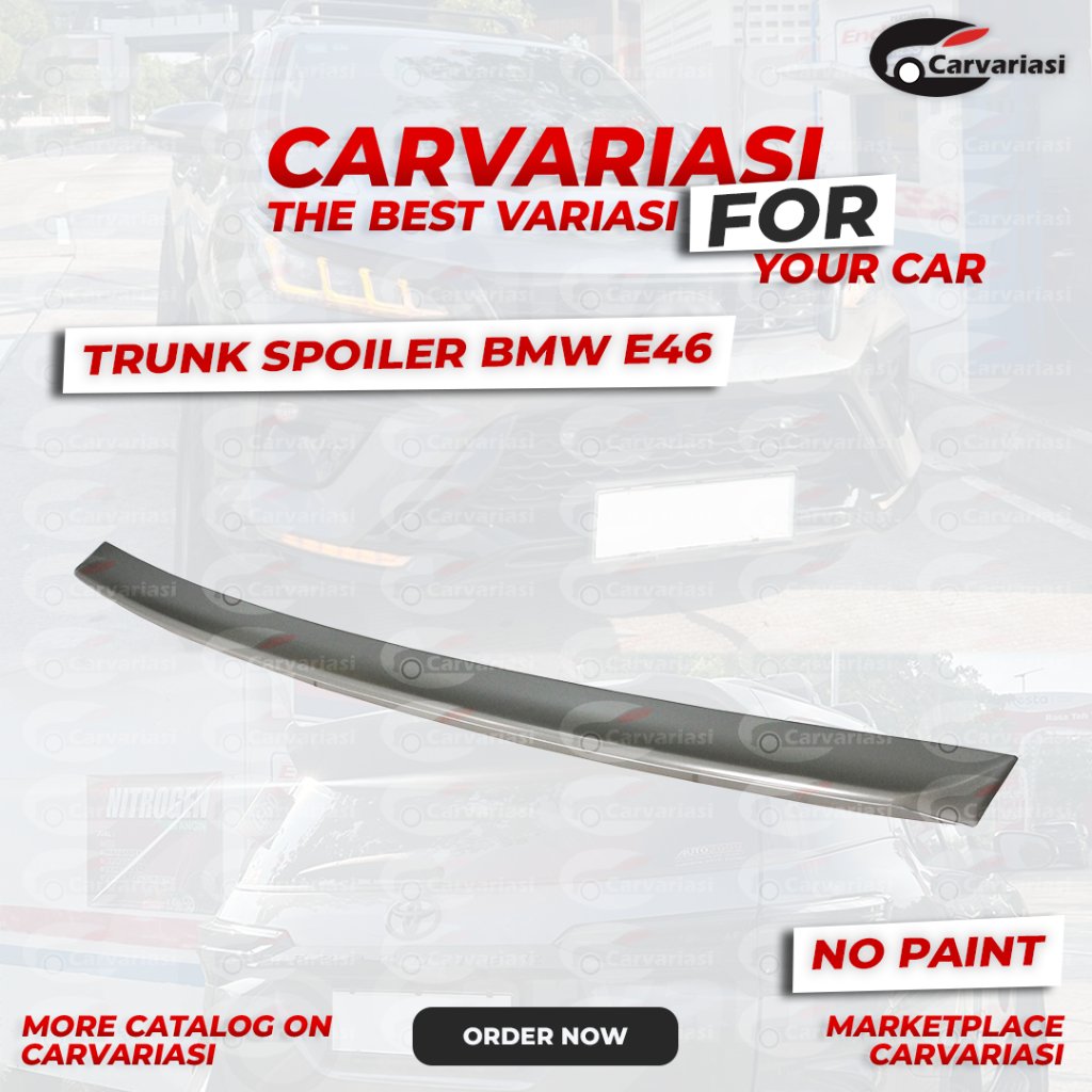 Trunk Spoiler BMW E46 Carvariasi No Paint Spoiler BMW E46 TRUNK SPOILER