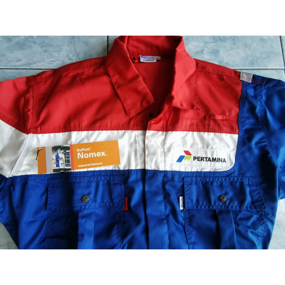 Coverall Wearpack katelpak Pertamina FLEMING FLEMINGS Nomex IIIA Anti Api Flame Raterdent Dijamin Or