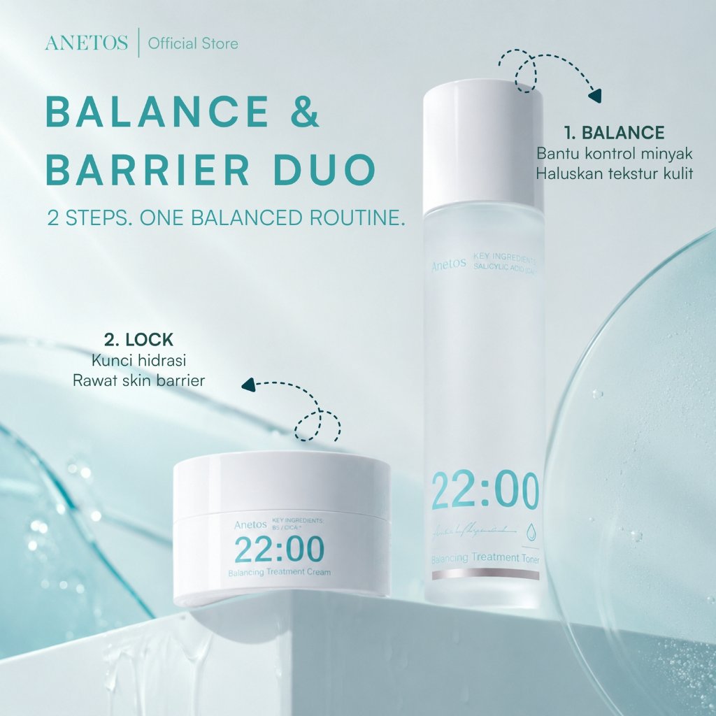 Anetos Deep Moisturizing Set (Paket Skincare untuk Menjaga Kelembapan, Aman untuk Kulit Sensitif - T