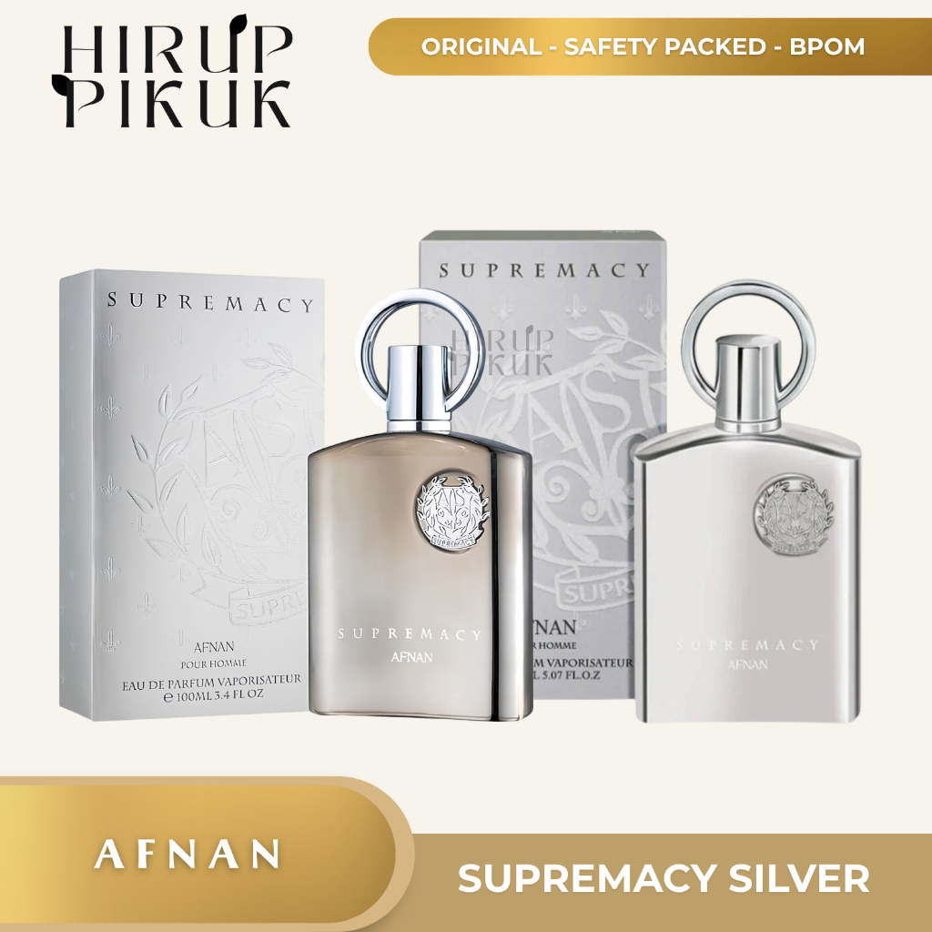 AFNAN Supremacy Silver 100 ML / 150 ML  Eau De Parfum For Men Wewangian Badan