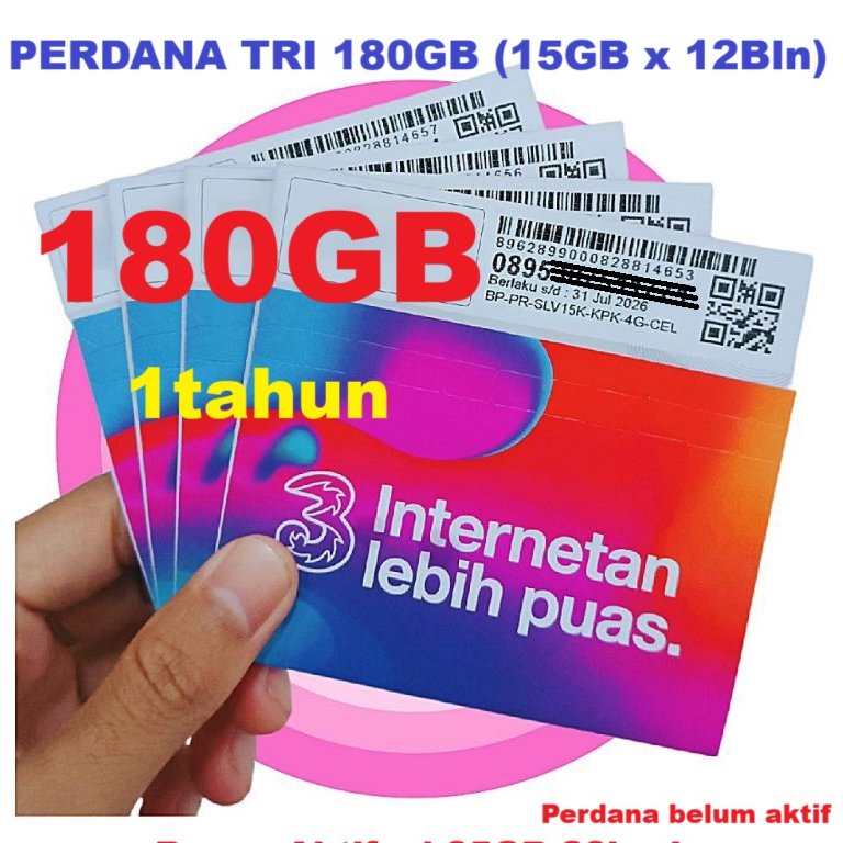 Perdana Tri Hifi Air Modem Indosat Tri 180GB 1 Tahun (15GB x 12Bln) Nasional Tri Hifi Air
