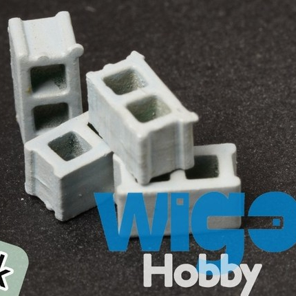 Miniatur Bricks Batako 1 pack isi 4 buah skala 1:64 bahan 3D print resin pelengkap aksesoris Diorama