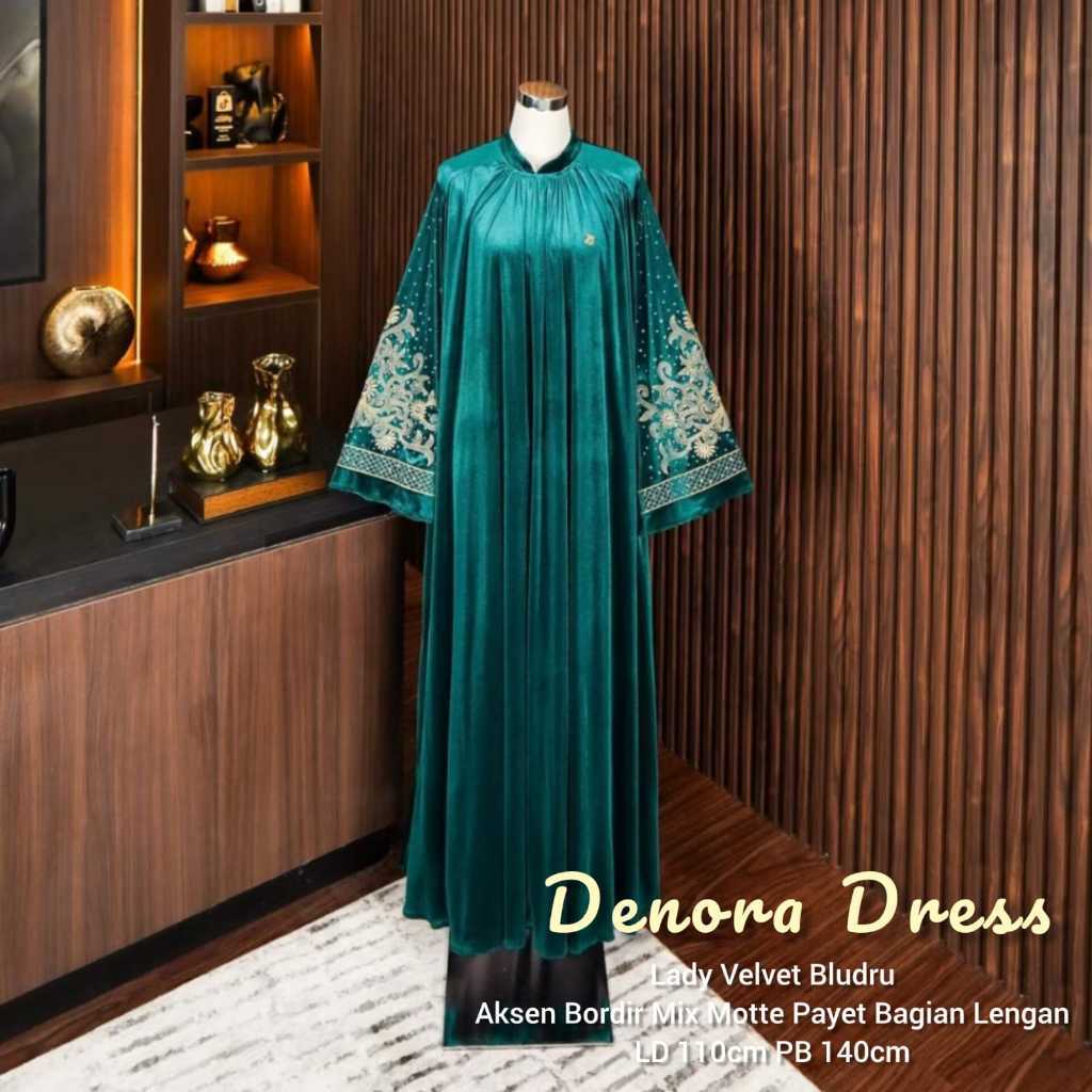 Devia plisket / Denora dress / Kayla dress / Gamis dress polos bludru velvet wanita mewah / Terbaru