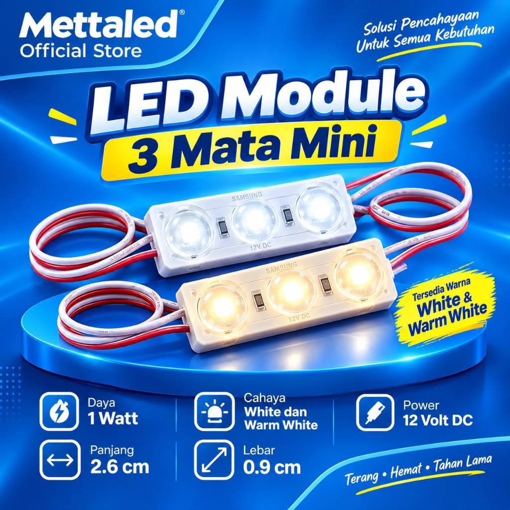 LED MODULE 3 MATA KECIL MINI 0.6 W
