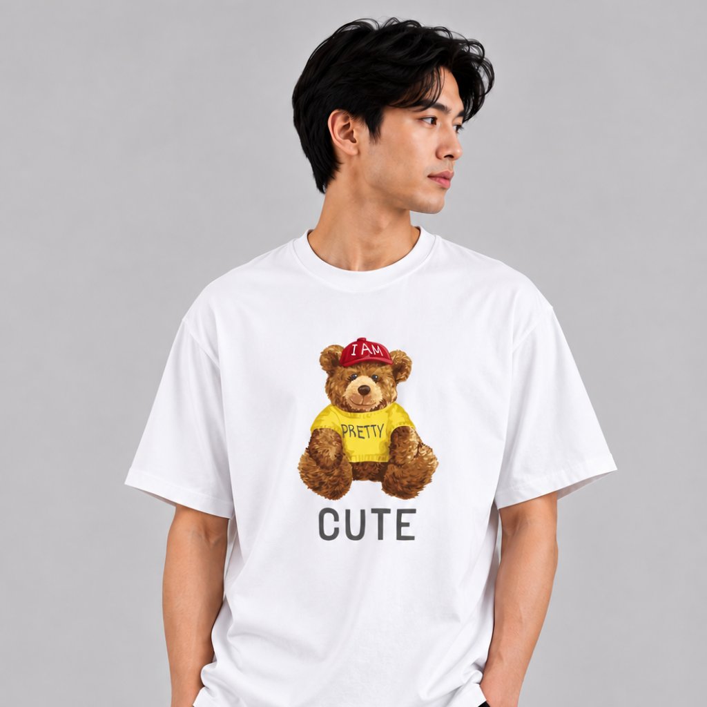 Kaos Jumbo Oversize Pria I Am Pretty Cute S-4XL Cotton Combed 30s - Galaxy Wear