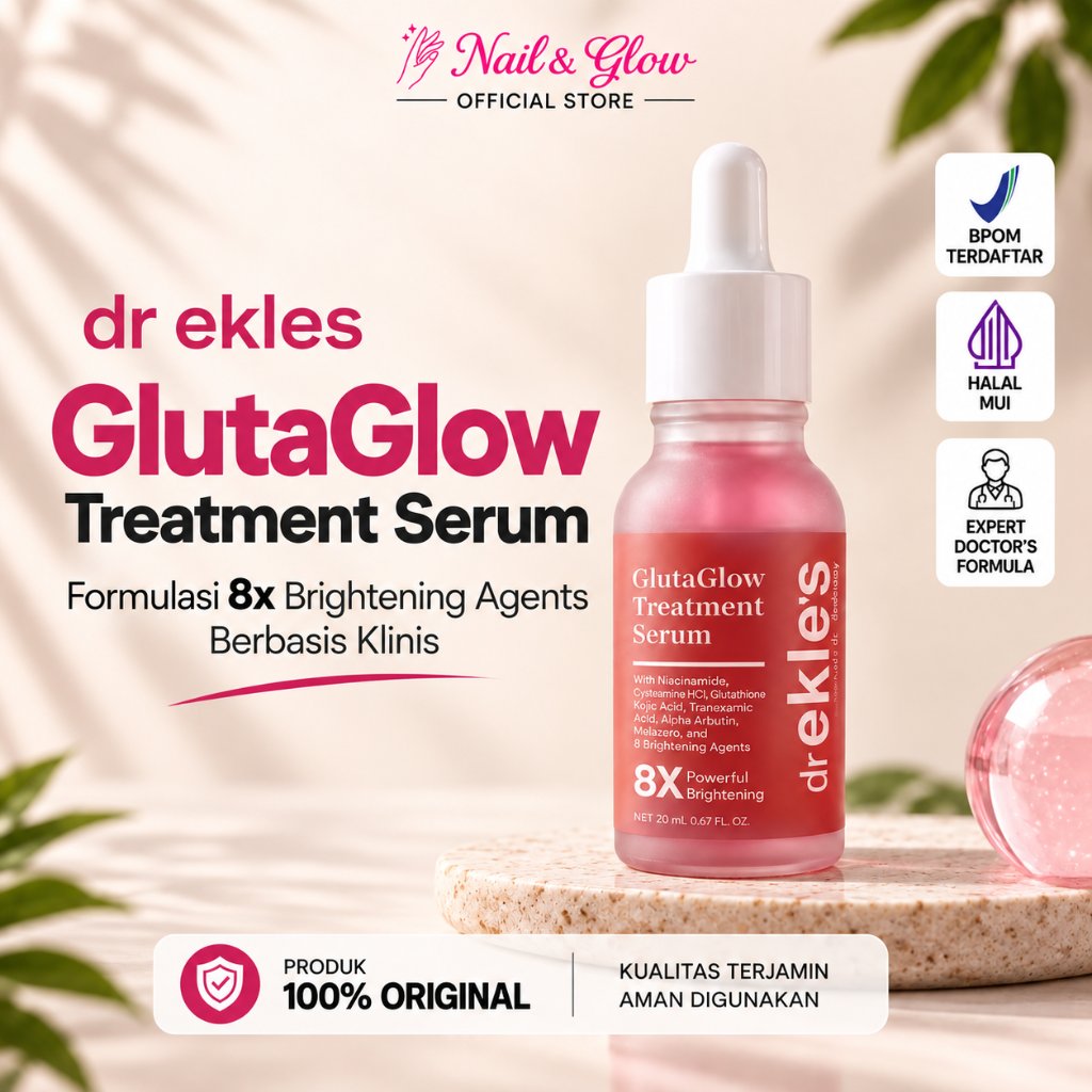 Dr Ekles Glutaglow Treatment Serum 10ml Brightening Glowing Serum Wajah Glutathione
