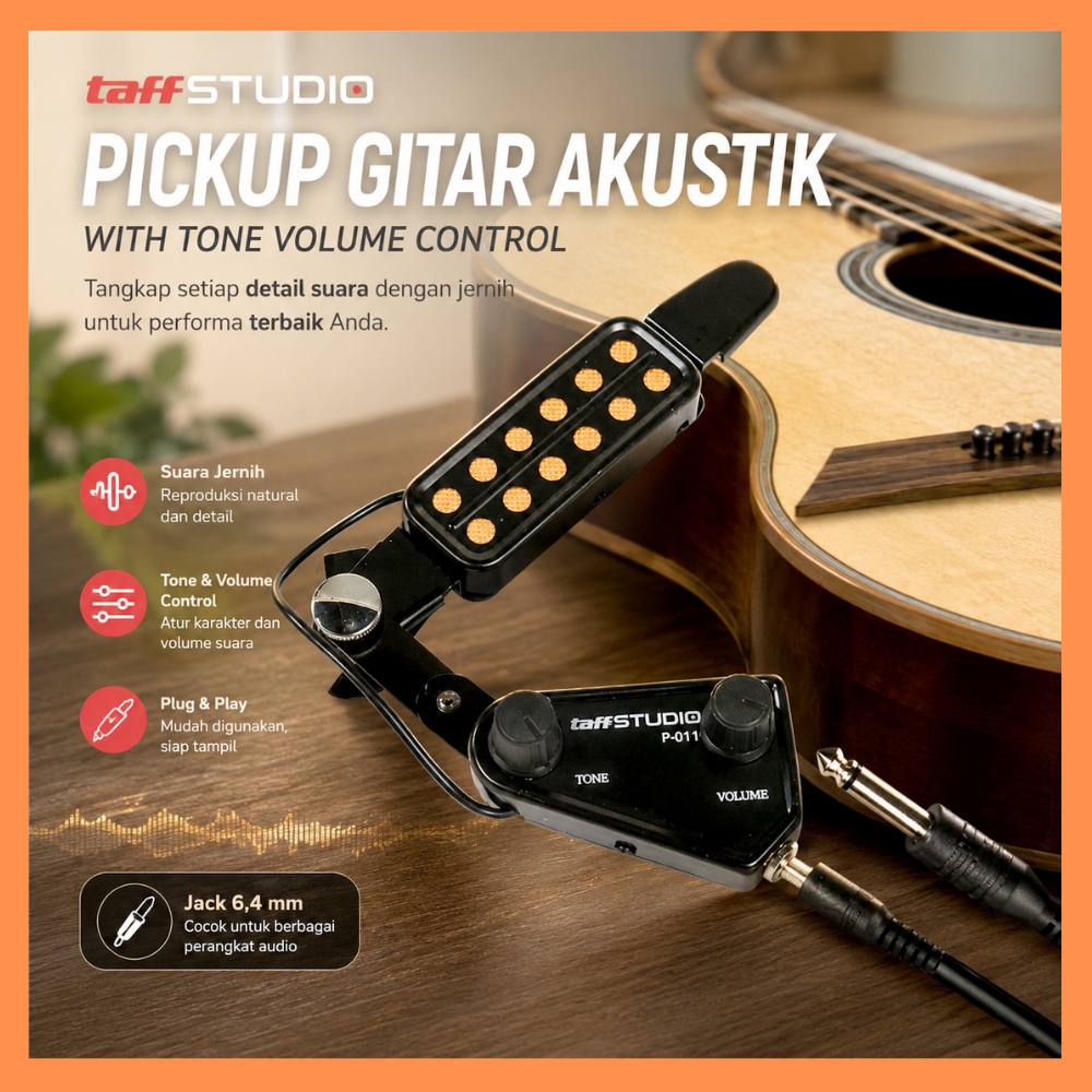 Pickup Gitar Akustik With Tone Volume Control - P-011