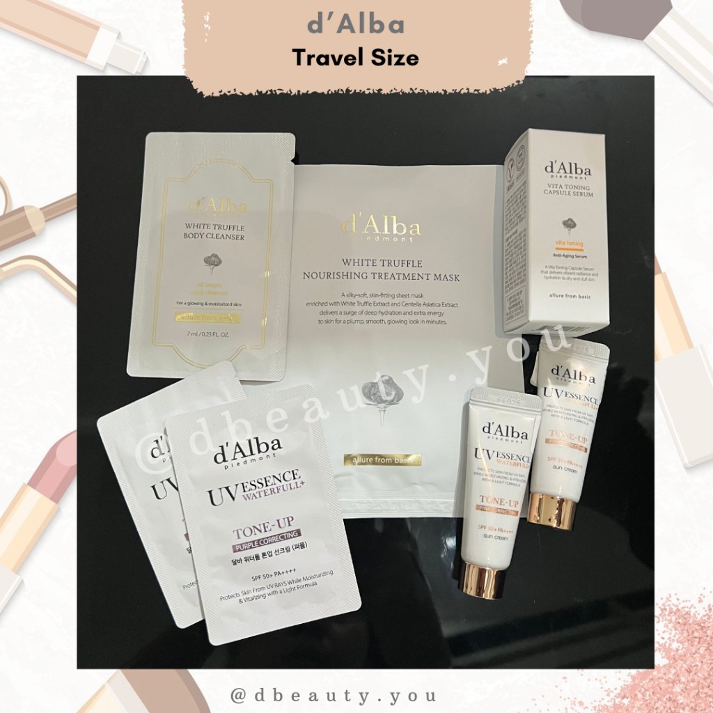 dAlba sunscreen TONE UP Sachet 3ml | La Roche Posay Effaclar Duo+M Moisturizer 2ml SACHET Acne/ Oily