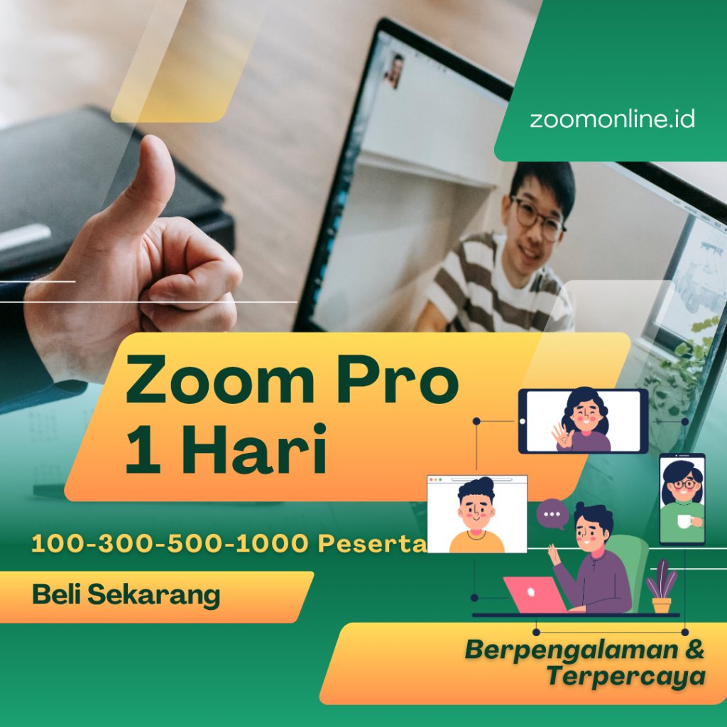 Zoom Pro 1 Hari 100 - 300 - 500 - 1000 Peserta Zoomonline.id