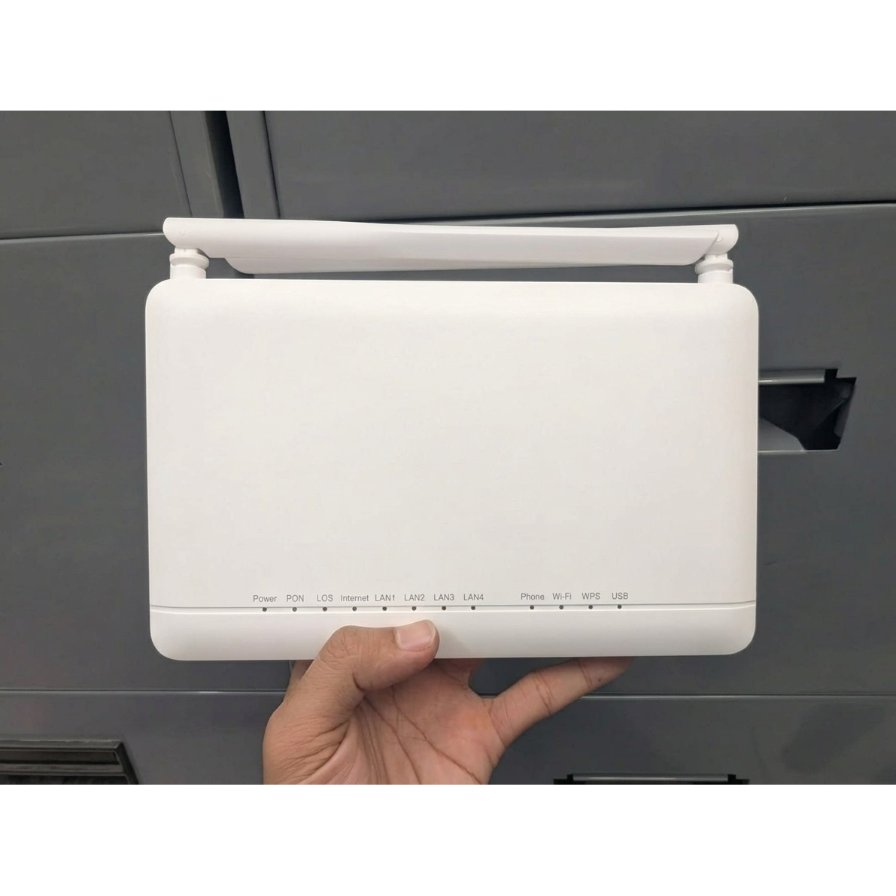 Modem Router GPON ONT ZTE ZXHN F670L Dual Band 2.4G & 5G Bekas Normal + Adaptor - Port Biru / Hijau
