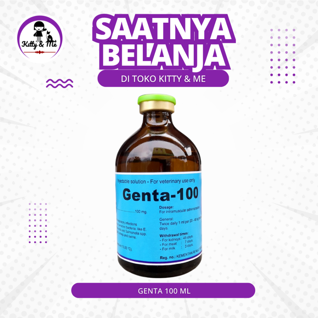 GENTA 100 ML - Obat Hewan Gentamycin
