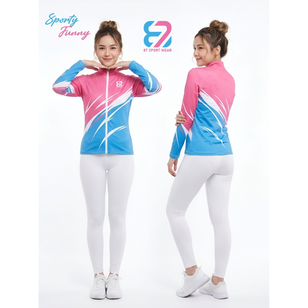 New 87SportWear Jaket ketat Pakaian Olahraga Aerobic/Zumba/Senam/Gym