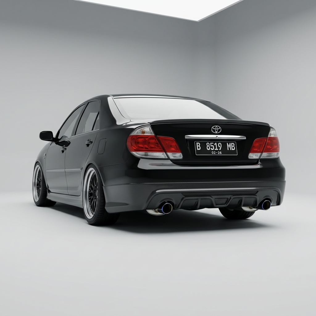 bodykit camry 2004 bumper belakang 2 set dan sidkirt1 pasnag GRADE-A .