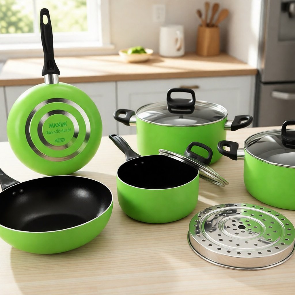 MAXIM Panci Masak Anti Lengket 7 Pcs Set - Halania