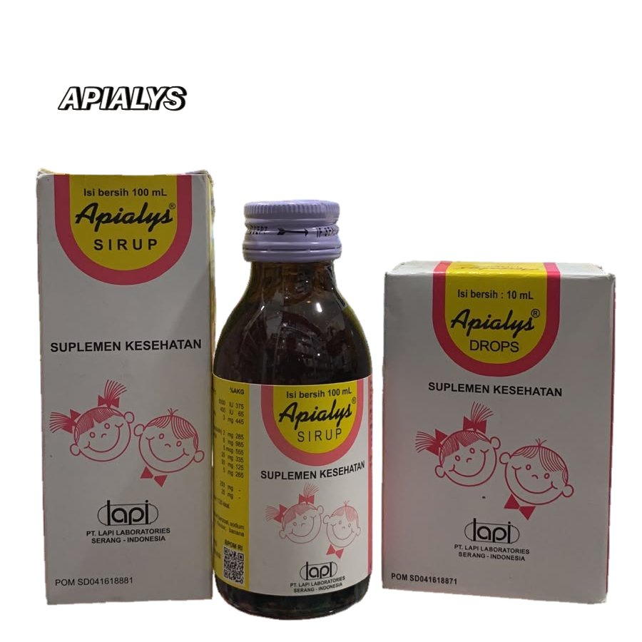 Apialys Sirup&Drop Suplemen Kesehatan Anak ORIGINAL-BPOM