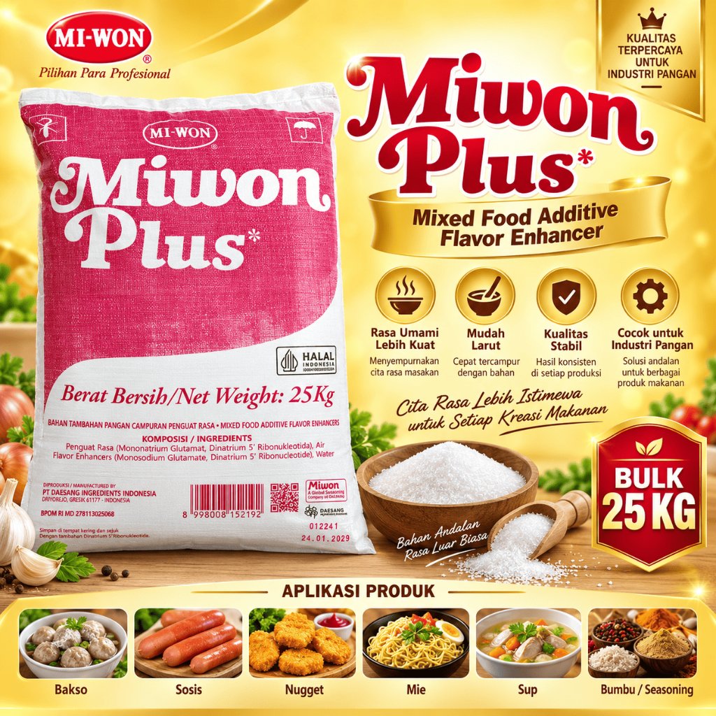 Miwon Plus Booster / Miwon Plus MSG Halal Premium 25Kg