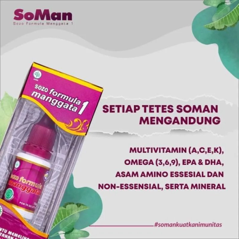 Jamu Tetes Soman Sozo Manggata - Jamu Tetes Soman Original 100% - Soman Sozo Manggata Original