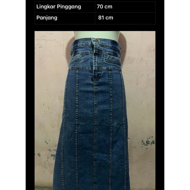 ROK SPAN DENIM PANJANG