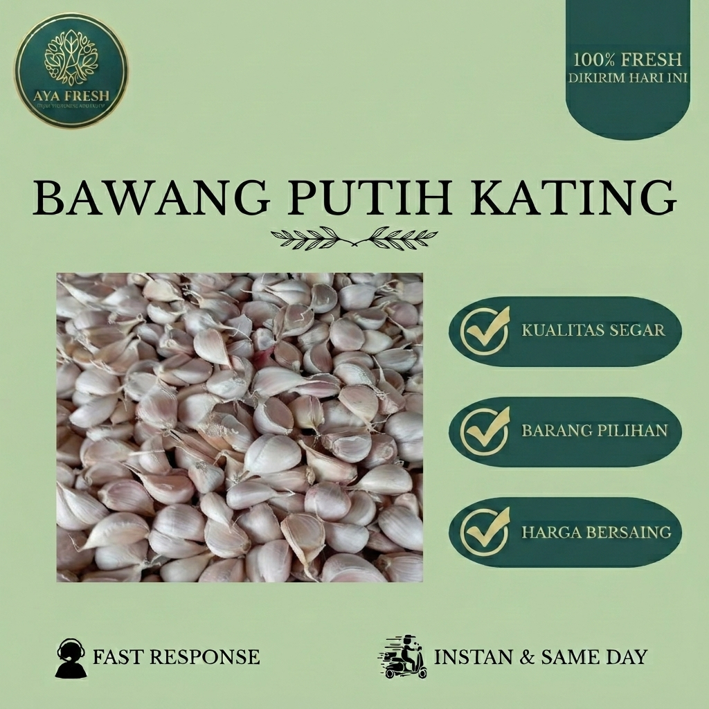 Bawang Putih Kating 1kg - Bawang Putih Kating - Bawang Putih Kating Premium, Segar, Bersih
